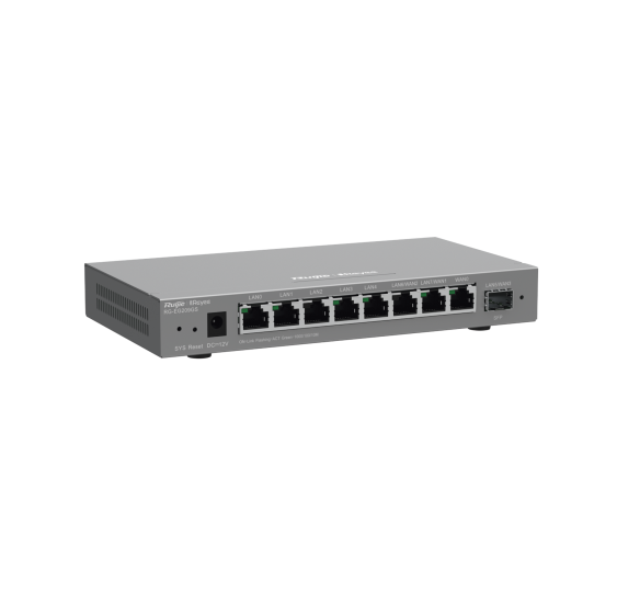 Router Balanceador con Función SD-WAN, 8 puertos gigabit y 1 puerto SFP, soporta 4x WAN configurables, hasta 200 clientes.