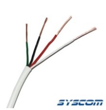 Bobina de 305 Metros / Cable de Cobre / 4 x 22 AWG / Tipo Alarmas UL / Para Interior / Color Blanco / Para Aplicaciones