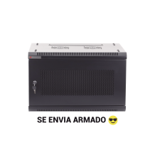 Gabinete PRECISION 9U con Puerta de Cristal Templado - 19in Negros