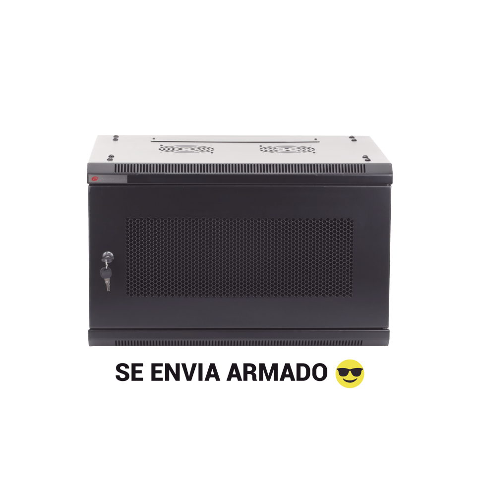 Gabinete PRECISION 9U con Puerta de Cristal Templado - 19in Negros