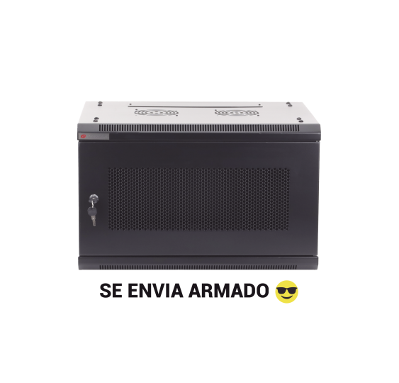 Gabinete PRECISION 9U con Puerta de Cristal Templado - 19in Negros