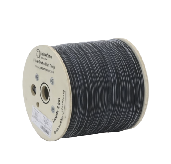 Carrete de Fibra Óptica Drop Plana 2 km G.657A2