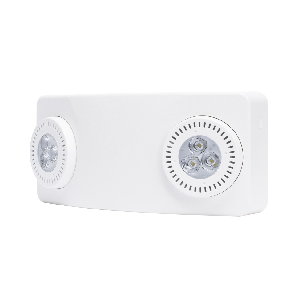 Luz de Emergencia Dual LED /520lm/uso rudo/montaje en pared o techo/baterí­a de respaldo incluida