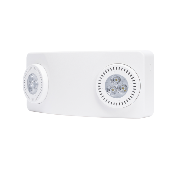 Luz de Emergencia Dual LED /520lm/uso rudo/montaje en pared o techo/baterí­a de respaldo incluida