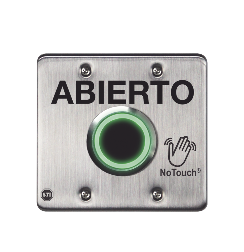 Interruptor IR NoTouch de Acero Inoxidable Salida Doble ABIERTO