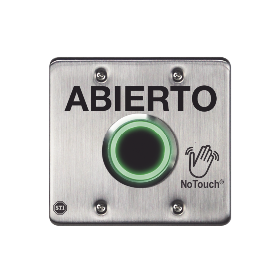 Interruptor IR NoTouch de Acero Inoxidable Salida Doble ABIERTO