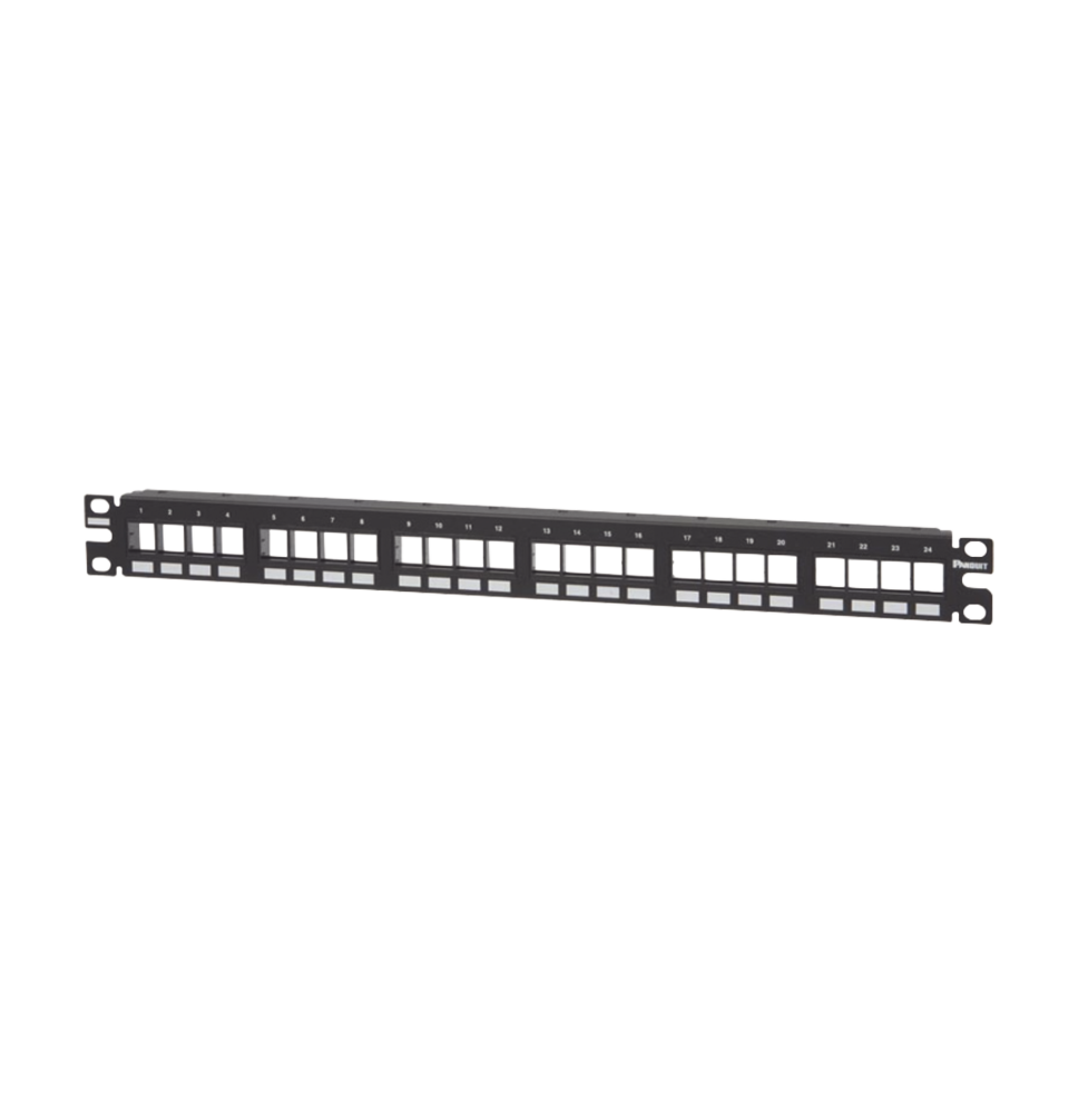 Panel de Parcheo Modular Keystone de 24 Puertos | Racks y Gabinetes