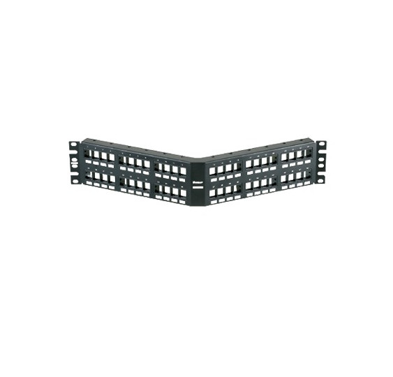 Panel de Parcheo Modular Keystone Angulado 48 Puertos 2UR - Tienda en Línea