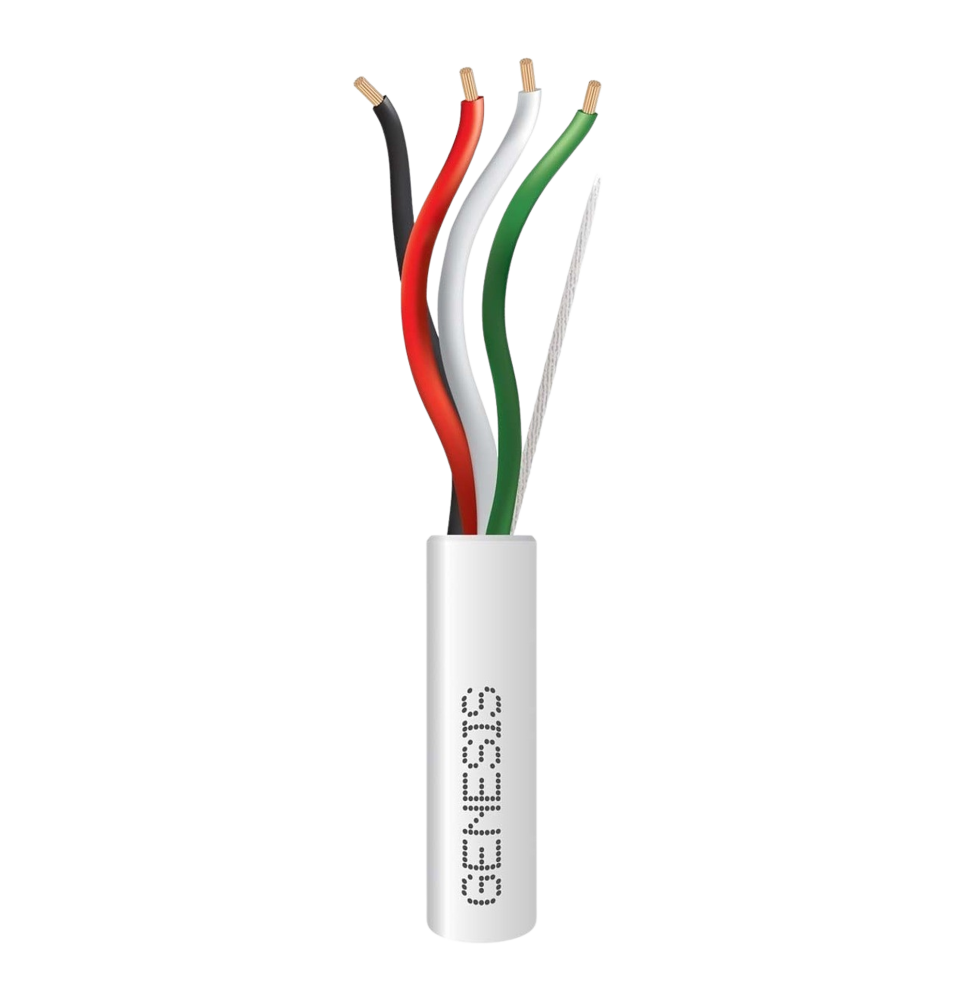 Bobina de 152 Metros / Cable de Cobre / 4 x 18 AWG / Riser / Para Interior / Color Blanco / Para Aplicaciones de