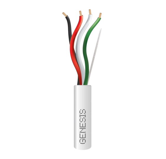 Bobina de 152 Metros / Cable de Cobre / 4 x 18 AWG / Riser / Para Interior / Color Blanco / Para Aplicaciones de