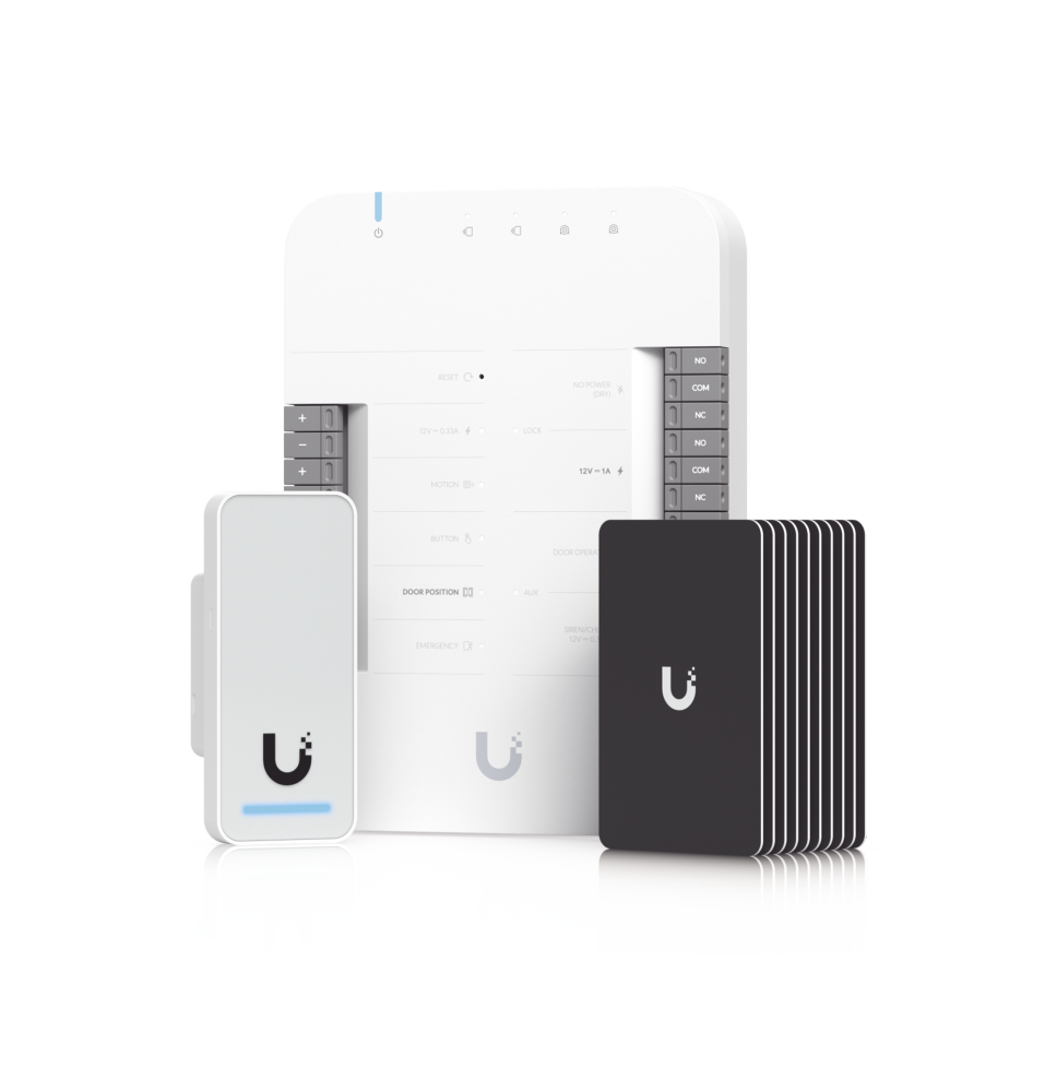 UniFi Access Kit de Inicio Gen 2 Incluye Hub para conexiones lector NFC y movimiento / 10 tarjetas de acceso / s