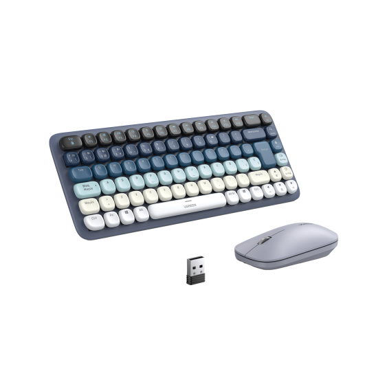 PAQUETE DE TECLADO Y MOUSE INALÃMBRICO UGREEN AZUL