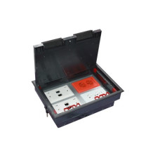 Caja de Piso para Cuatro Módulos Universales (Socket M4) - Racks y Gabinetes