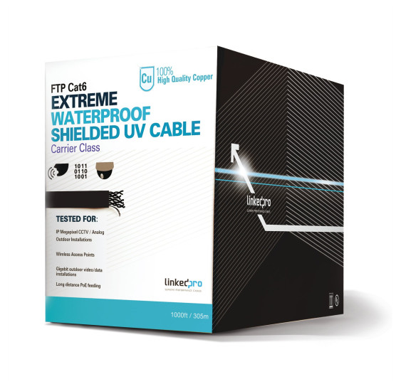 Bobina de Cable Cat6+ 305 Metros Blindado Exterior | Videovigilancia