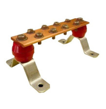 Barra de Unión de Cobre 1000A con Aisladores para Racks y Gabinetes