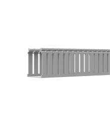 Canaleta Ranurada de PVC Tipo F de 2 m - Gris | E-commerce México