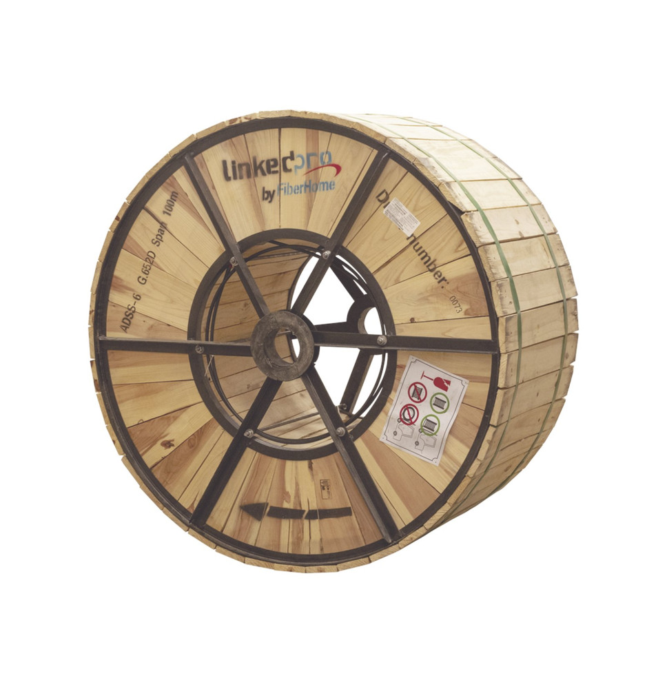 Carrete de 4 km de Fibra Óptica Aérea ADSS G.652D