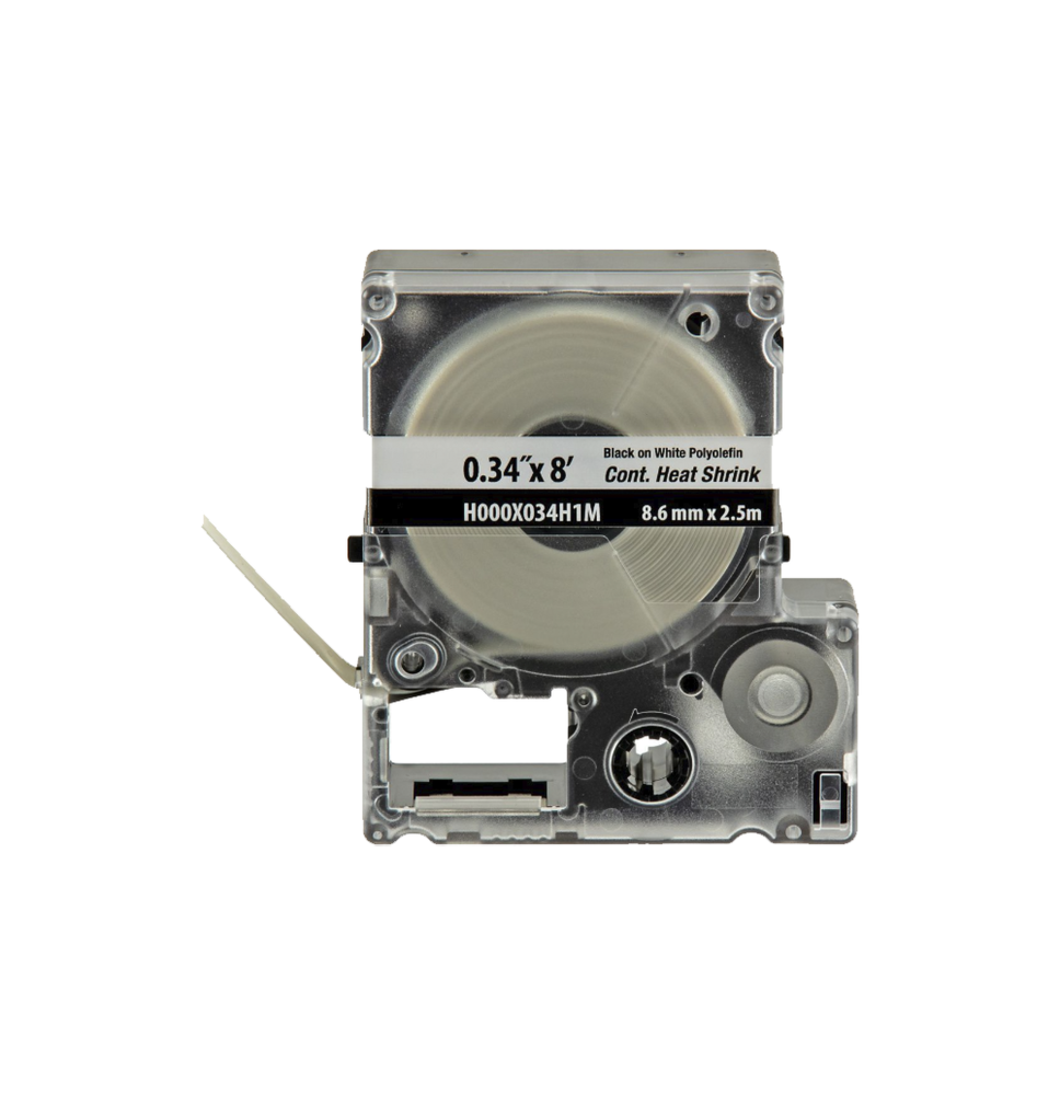 Casete de Etiquetas de Poliolefina - 8.6 mm x 2.4 m - Color Blanco