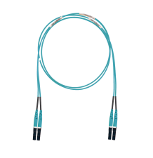 Jumper de Fibra Optica Multimodo 50/125 OM3, LC-LC Duplex - 1 Metro