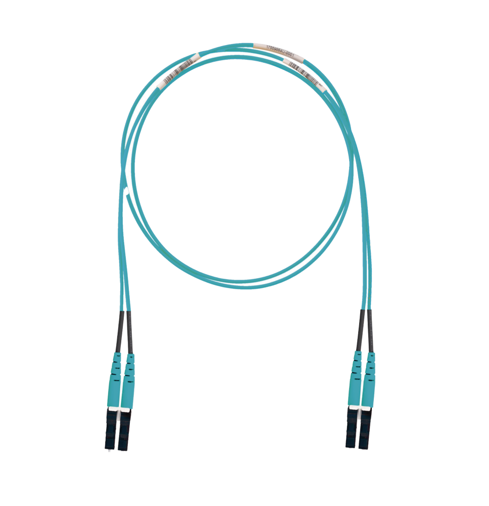 Jumper de Fibra Optica Multimodo 50/125 OM3, LC-LC Duplex - 1 Metro