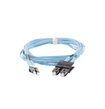 Jumper de Fibra Optica Multimodo 50/125 OM3, LC-SC Duplex, Aqua, 3 Metros | Tienda en Línea