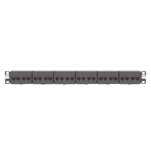 Panel de Parcheo 24 Acopladores Mini-Com Categoría 6 Negro - Tienda en Línea