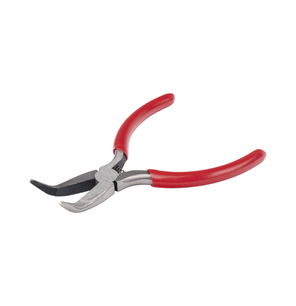 Pinza punta Curveada de 5 con Mango Forrado Plástico.
