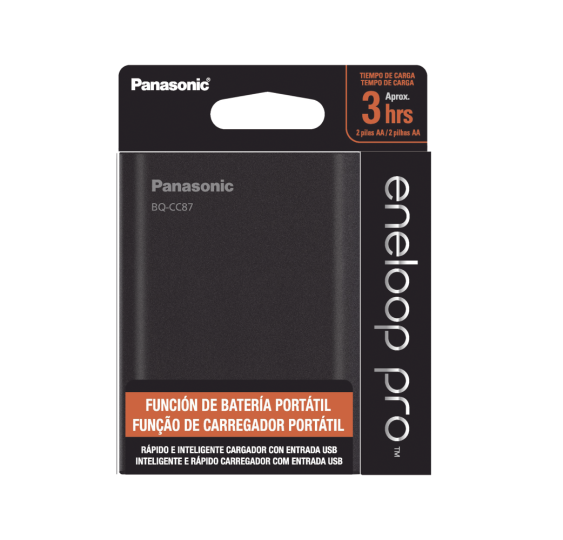 Cargador para baterí­as y power bank  2 en 1 carga individual y/o simultánea hasta 4 baterí­as (AA y AAA Ni-MH )