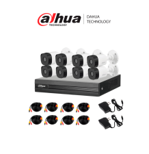 DAHUA KITXVR1B08-I: Kit de Videovigilancia 8 Canales 2 MP con IA y 8 Cámaras 1080p