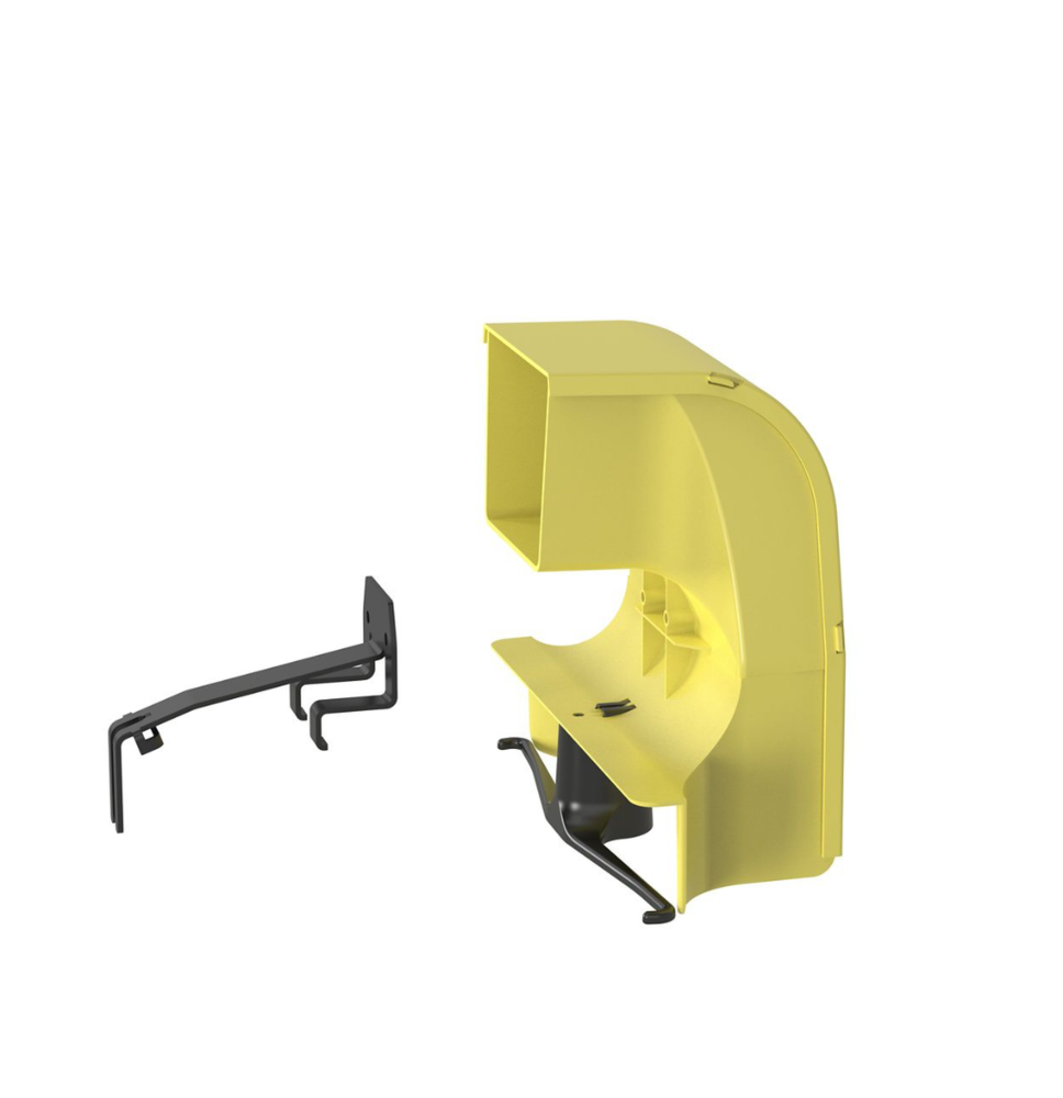 Bajada Para Canaleta FiberRunner™ 4x4 Amarillo - Solución Eficiente para Cableado