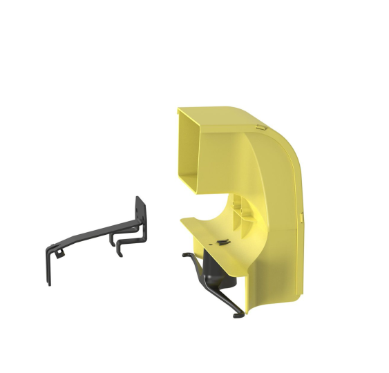 Bajada Para Canaleta FiberRunner™ 4x4 Amarillo - Solución Eficiente para Cableado