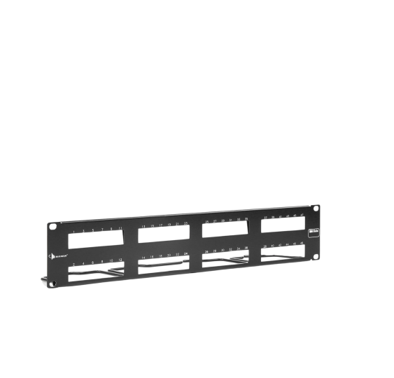 PATCH PANEL MAX VACIO VERTICAL UTP 48 PUERTOS 2U NEGRO | Tu Tienda en Línea