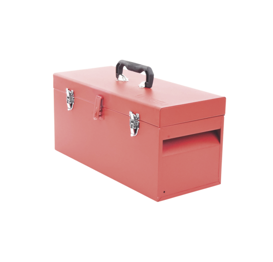 Caja de herramientas metálica con soble cerradura de 51 x 21.5 x 24cm.