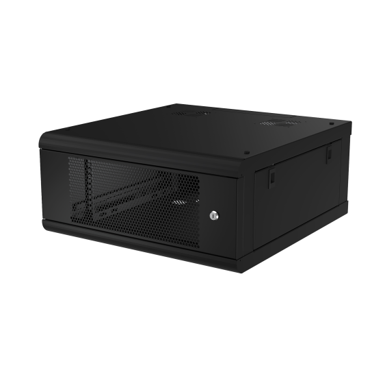 Gabinete de Pared 4U Rack 19" con Puerta Perforada - Acero Reforzado