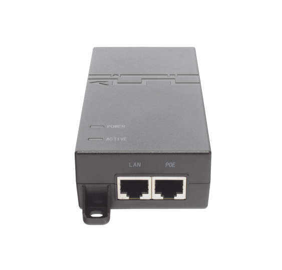 Inyector PoE estándar 802.3at Gigabit (53 V - 0.6 A - 30w)