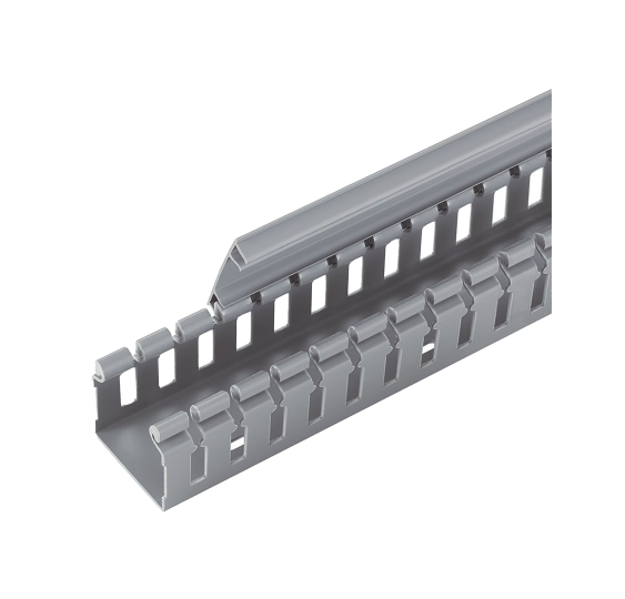 Canaleta Ranurada de PVC sin Tapa Tipo H 1828.8mm Gris - Tu Solución de Cableado