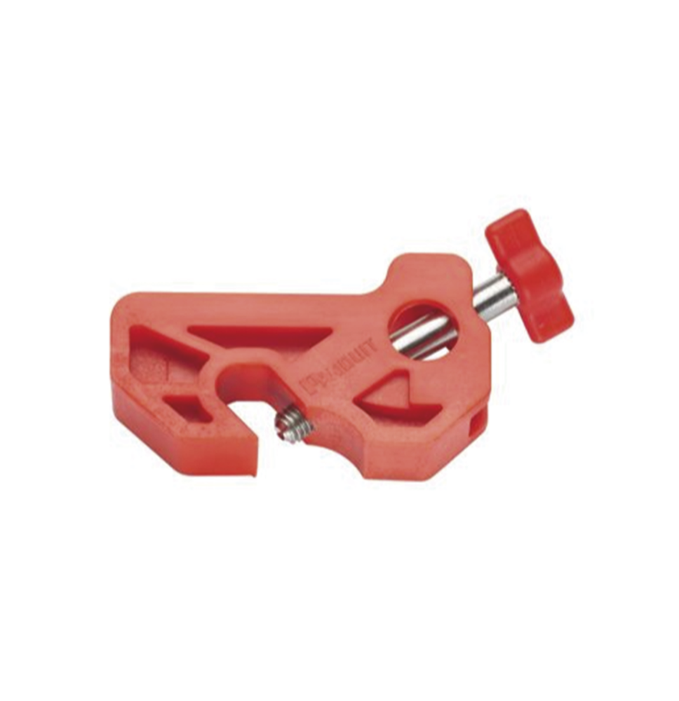 Bloqueador de Interruptor Termomagnético LOTO tipo Riel DIN o Mini Interruptor. Color  rojo