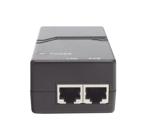 Inyector PoE estándar 802.3af Gigabit (50 V - 0.3 A - 15 W)