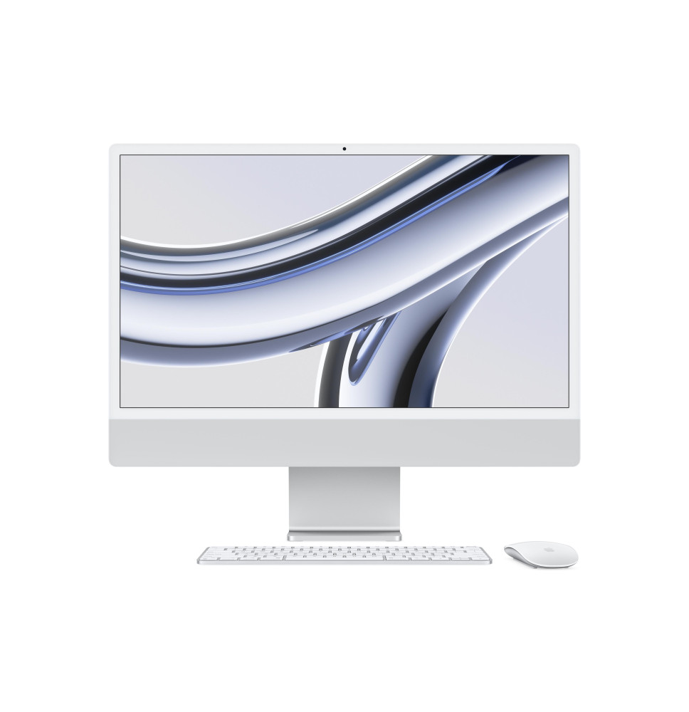 Apple iMac ALL-IN-ONE M3 8-core CPU 10-core GPU 256GB SSD 8GB 24" (4480x2520) 4.5K RETINA MacOS SILVER Keyboard Mouse SPANISH (C