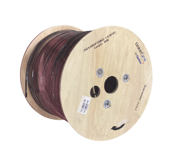 Carrete de 2 Km de Fibra Óptica Mini Figura 8 G.657A1 - Ideal para FTTx