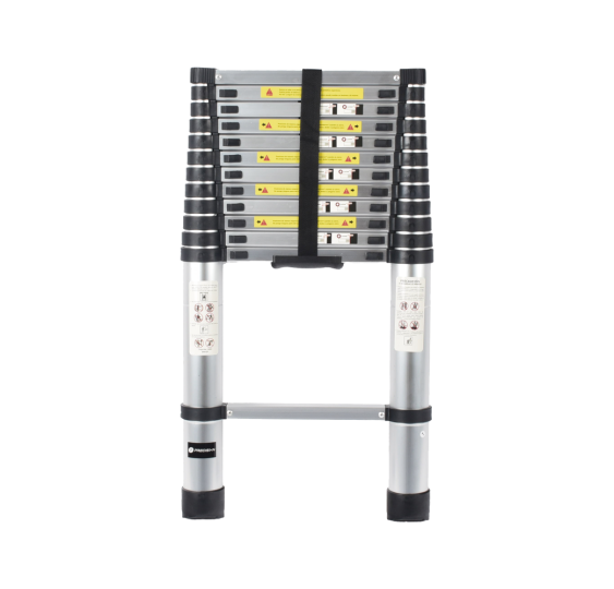 Escalera Telescópica de Aluminio de 3.8 Metros de Altura