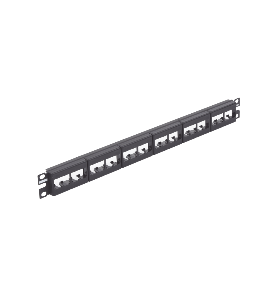 Panel de Parcheo Modular Mini-Com de 24 Puertos - 1U - Sin Conectores