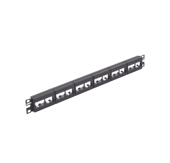 Panel de Parcheo Modular Mini-Com de 24 Puertos - 1U - Sin Conectores