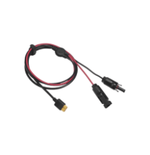 Cable 2.5 m, Negro, Calibre 10 AWG con Terminales MC4 Macho y Hebra para Terminal XT60