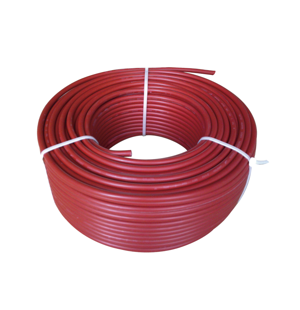 Cable Fotovoltaico Rojo / 10 mm ( 8 AWG) / Material COBRE /  2000V / Rollo de 50 metros.