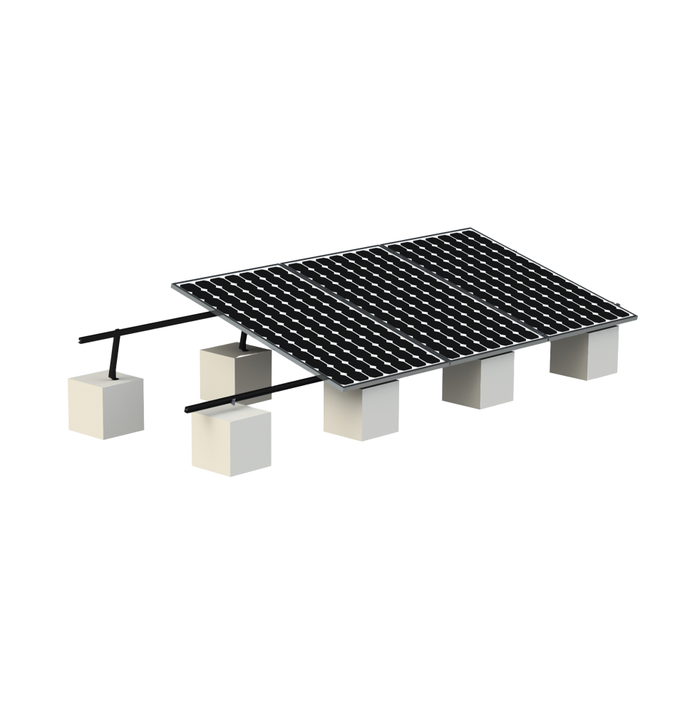 Montaje para Panel Solar, Riel "8" de 5400mm para Módulos con Espesor de 30-35mm, Velocidad de Viento Máx. 136km/h (20