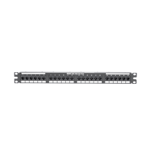 Panel de Parcheo de Impacto Plano Categoría 6A - 24 Puertos 1U