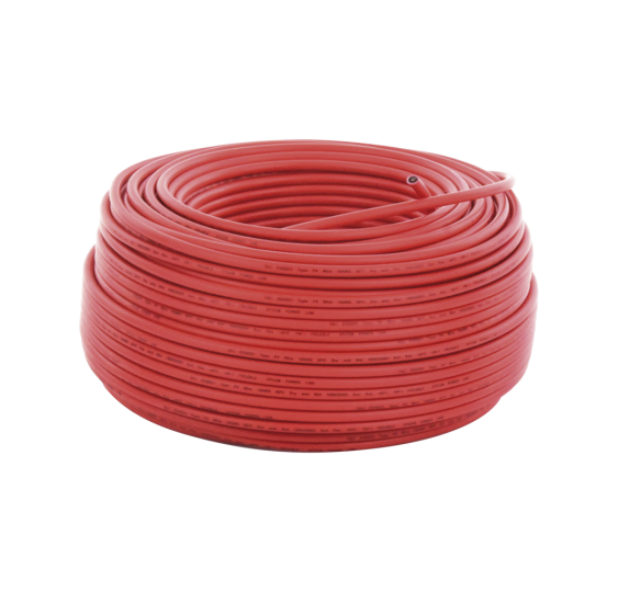 Cable Fotovoltaico Rojo / 6mm (10AWG) / Material COBRE / 2000V / Rollo de 100 m