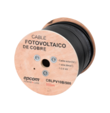 Carrete de 500 Metros / Cable Fotovoltaico Negro / 6mm (10AWG) / Material COBRE /  2000 Vcc