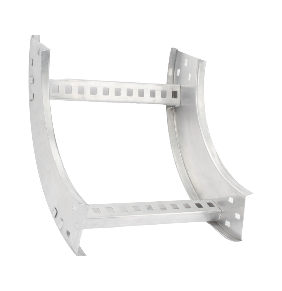 Curva Vertical Interior de Aluminio 90° - Soporte para Cableado Estructurado